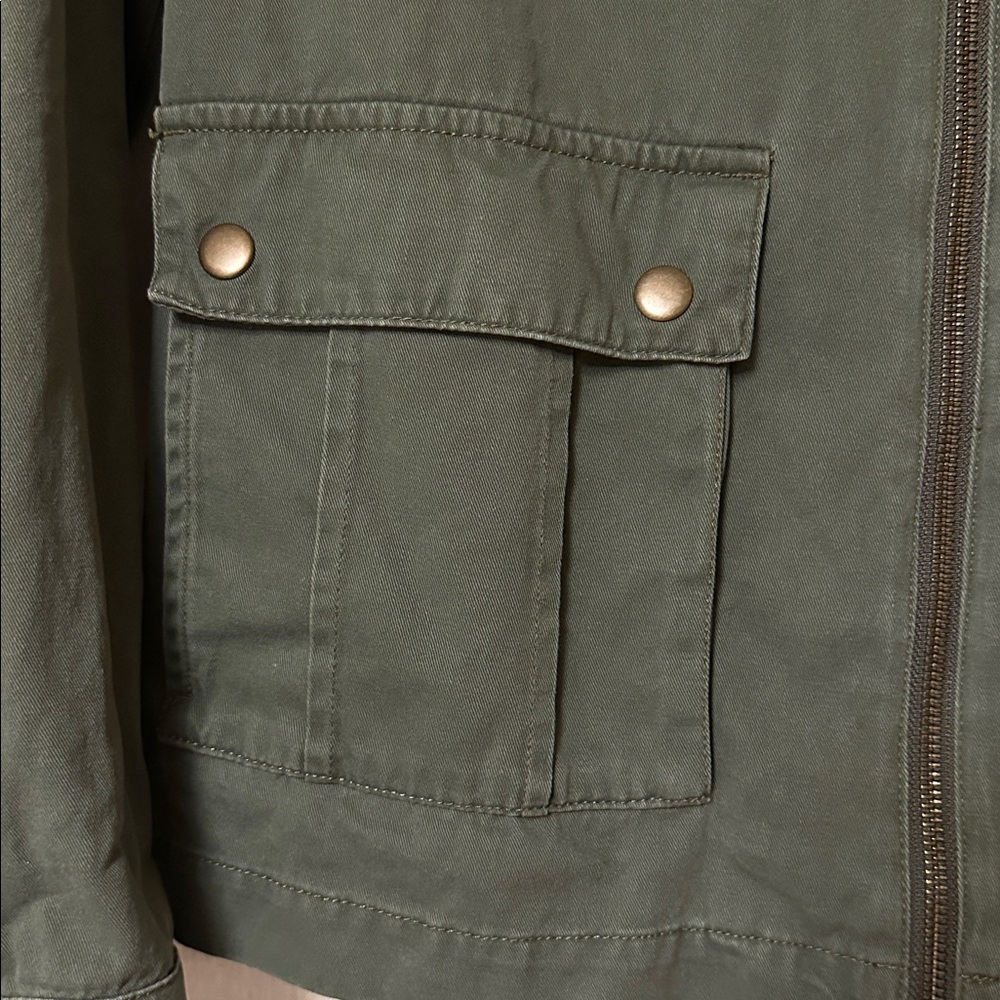 Olive Canvas Jacket - Picture 3 of 4